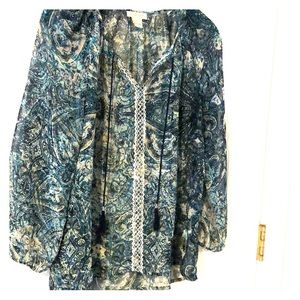 Lucky Brand chiffon blouse EUC